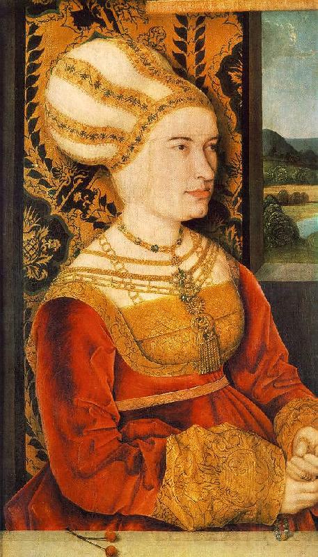 STRIGEL, Bernhard Portrait of Sybilla von Freyberg (born Gossenbrot) er Spain oil painting art